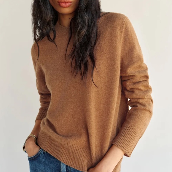 Reformation Sweaters - New with tags, Reformation Nikki Cashmere Crew, Camel, Size XS